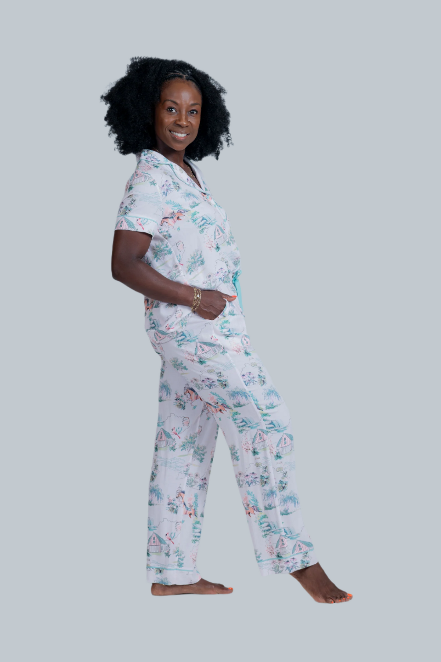Kentucky Summer crop pant set