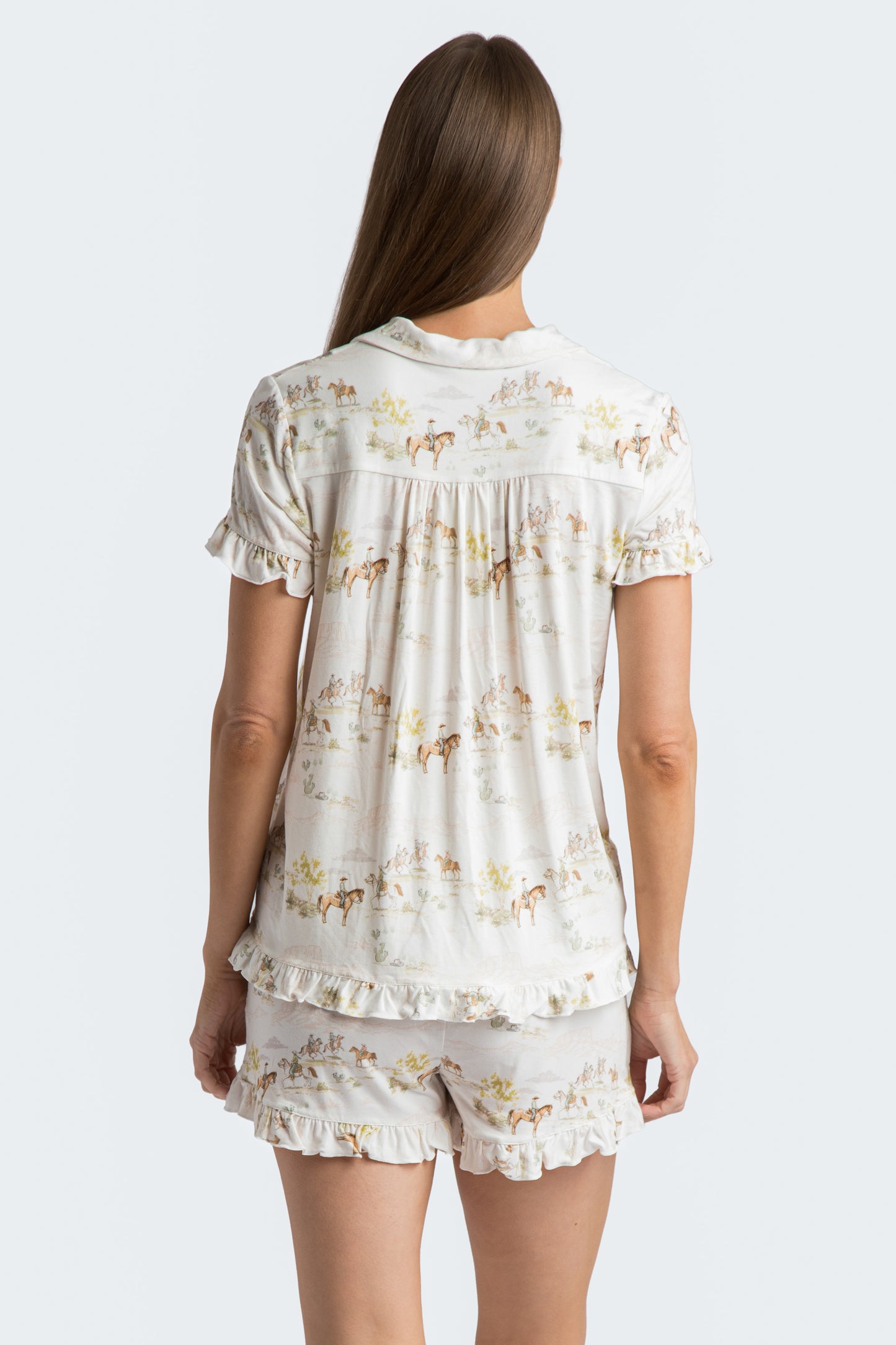 Pastel Prairie Modal Short Set - Western Print PJs
