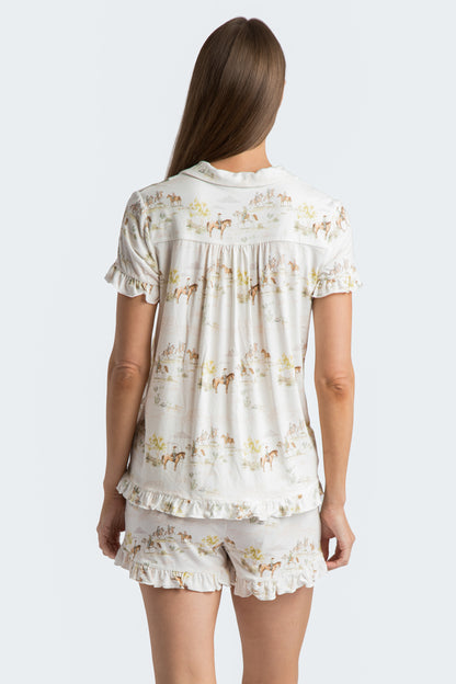 Pastel Prairie Modal Short Set - Western Print PJs