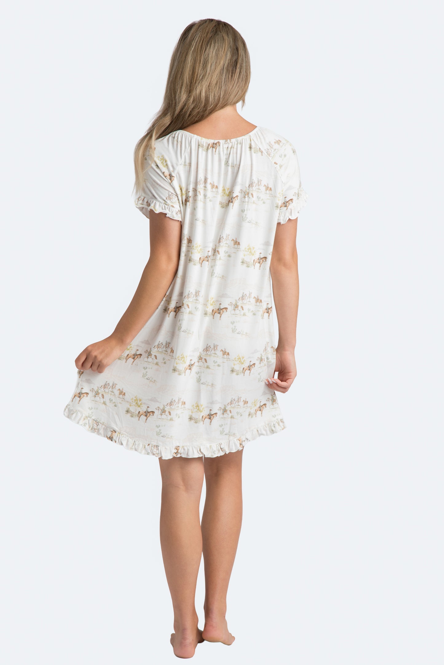 Pastel Prairie Modal Dress - Western Print PJs