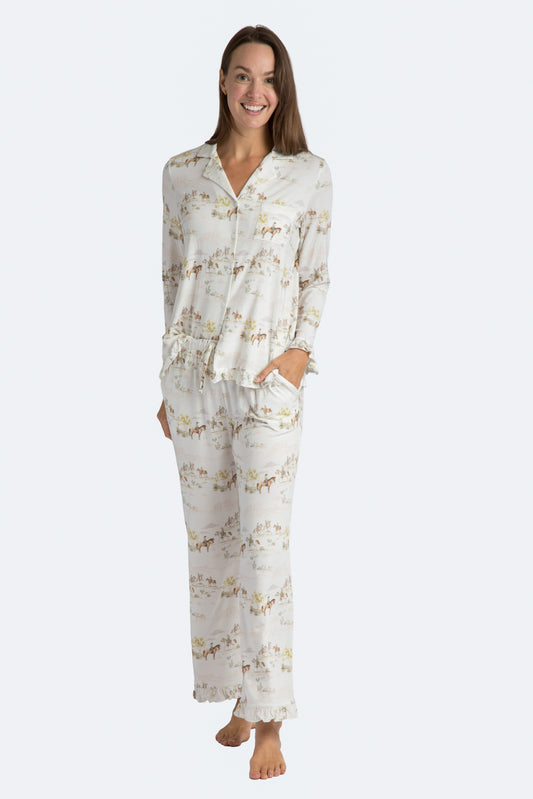 Pastel Prairie Modal Full PJ Set - Western Print PJs