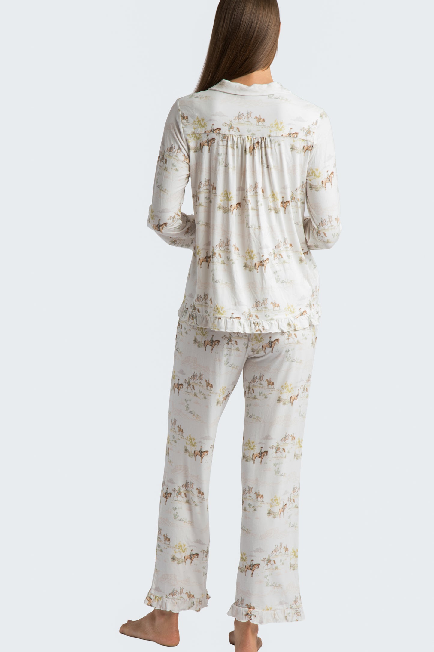 Pastel Prairie Modal Full PJ Set - Western Print PJs