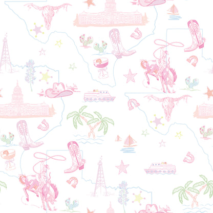 Pastel Texas Youth Short Pajama Set - Kids PJs