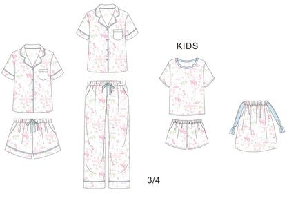 Pastel Texas Youth Short Pajama Set - Kids PJs