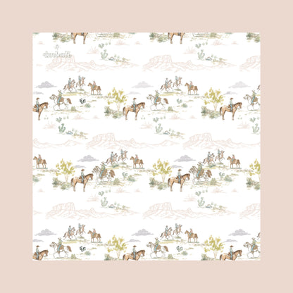 Pastel Prairie Scarf 25x25" | Western Icons Print