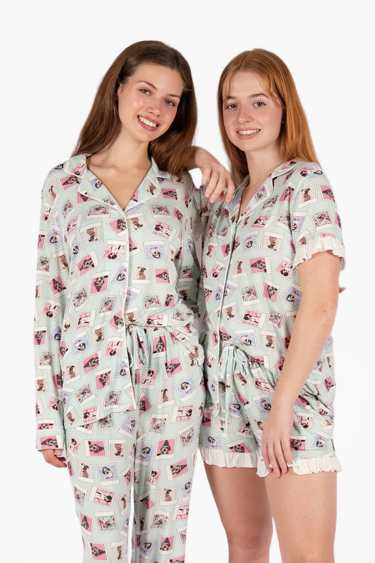 Polaroid Pups Button Down Pant PJ Set - Rescue Dog Tencel | Imbali Charleston