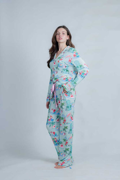 Santa in CHS Youth Pajamas - Kids Christmas PJs | Imbali Charleston