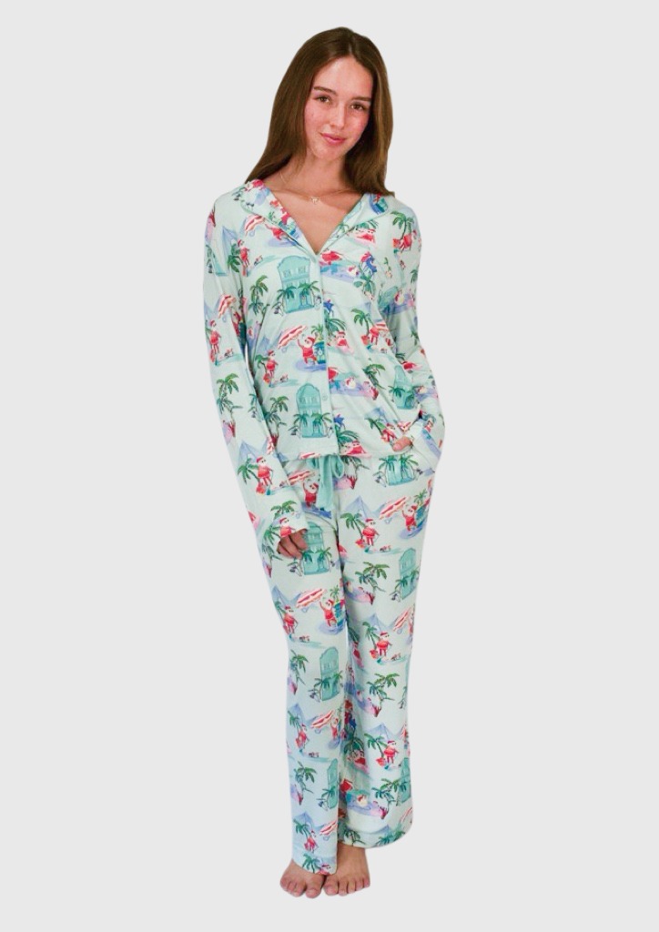 Santa in Charleston PJ Set - Southern Christmas Pajamas | Imbali Charleston