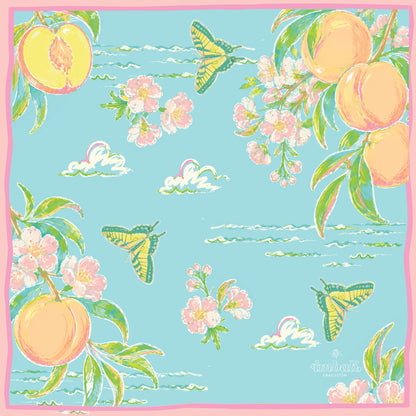 Peaches Printed Satin Scarf