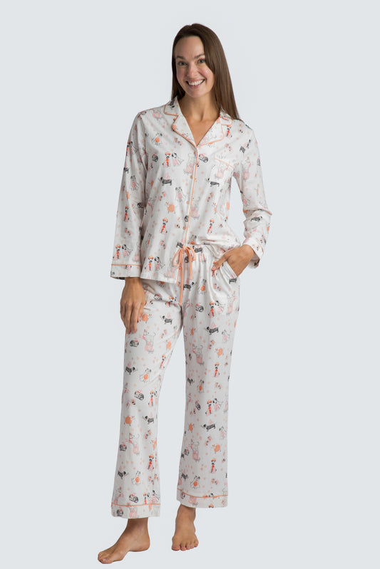 Spooky Pups Organic Cotton Knit Pajama Set