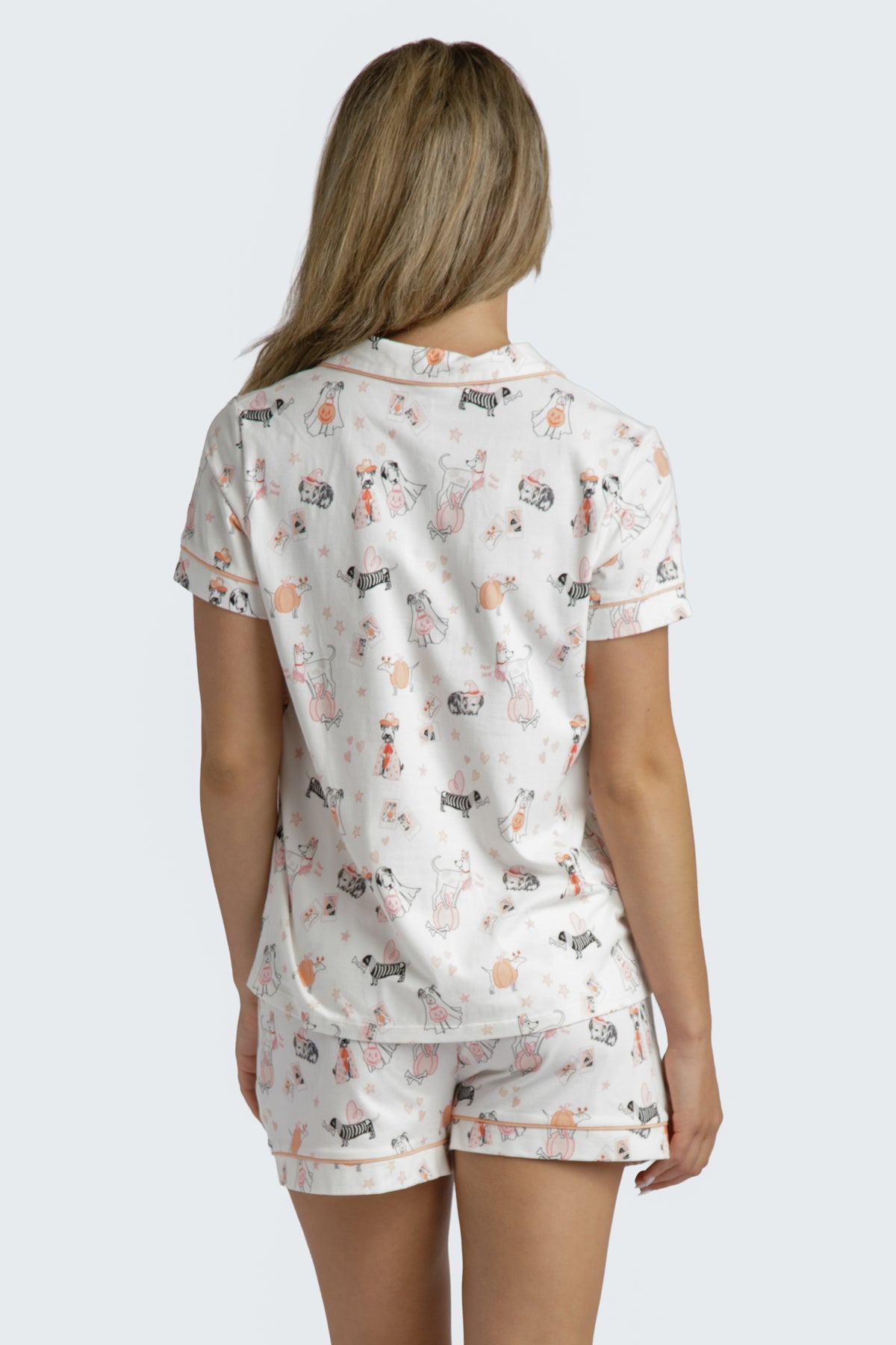 Spooky Pups Organic Cotton Knit Short Pajama Set