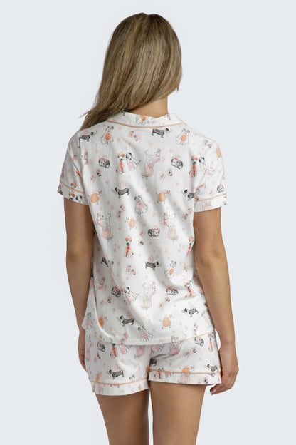 Spooky Pups Organic Cotton Knit Short Pajama Set