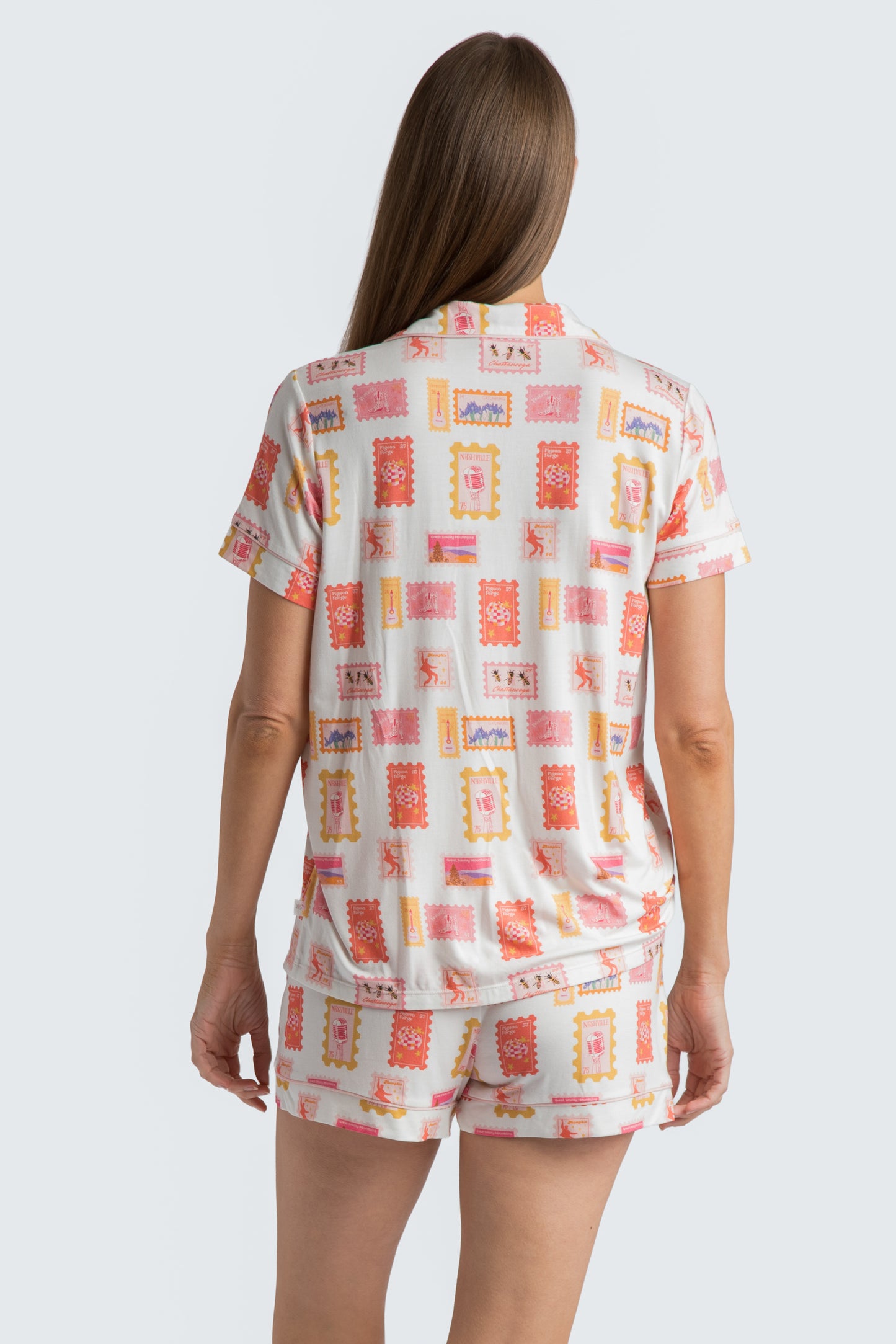 TN Stamps Short Pajama Set Collab with Jessie Reyna