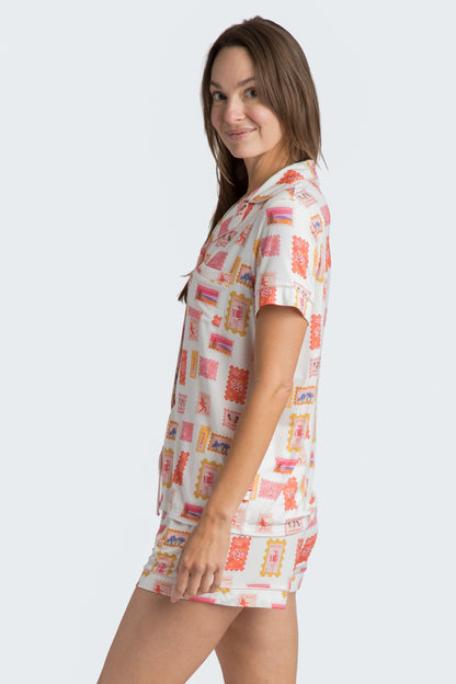 TN Stamps Short Pajama Set Collab with Jessie Reyna