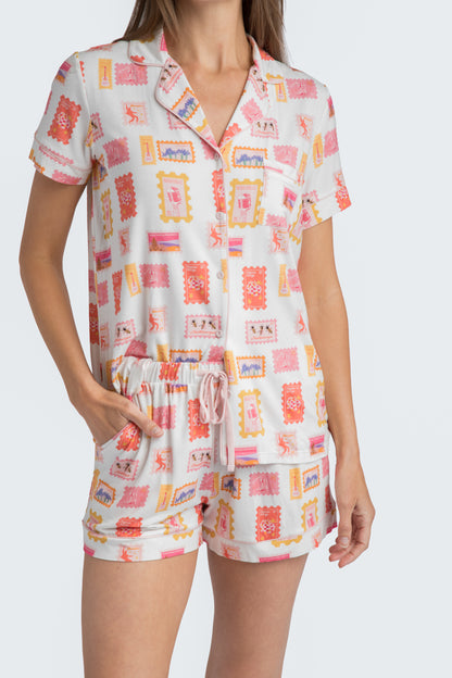 TN Stamps Short Pajama Set Collab with Jessie Reyna
