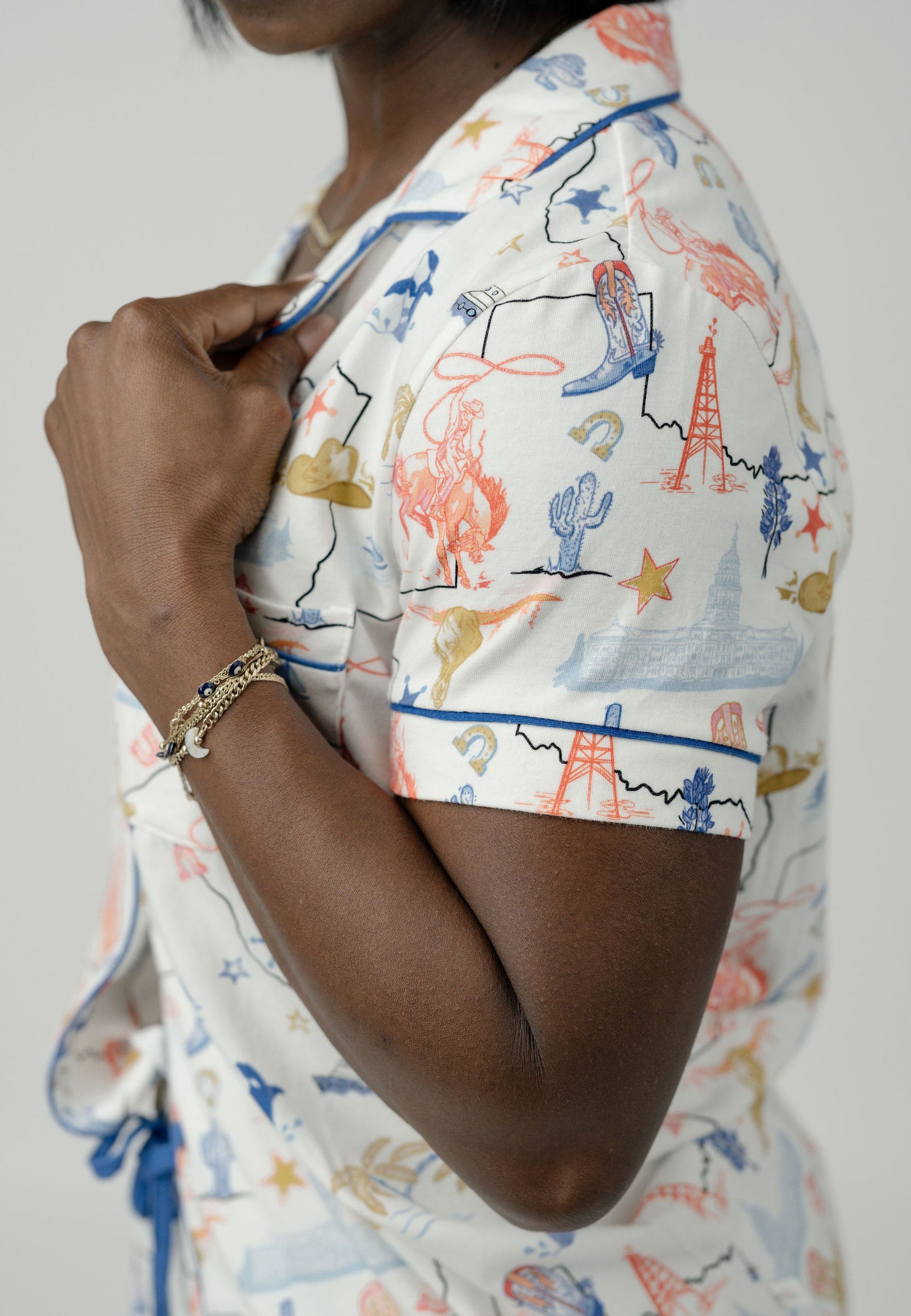 Texas Hold 'Em Short Pajama Set - Organic Cotton