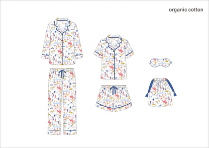 Texas Hold 'Em Short Pajama Set - Organic Cotton | Imbali Charleston