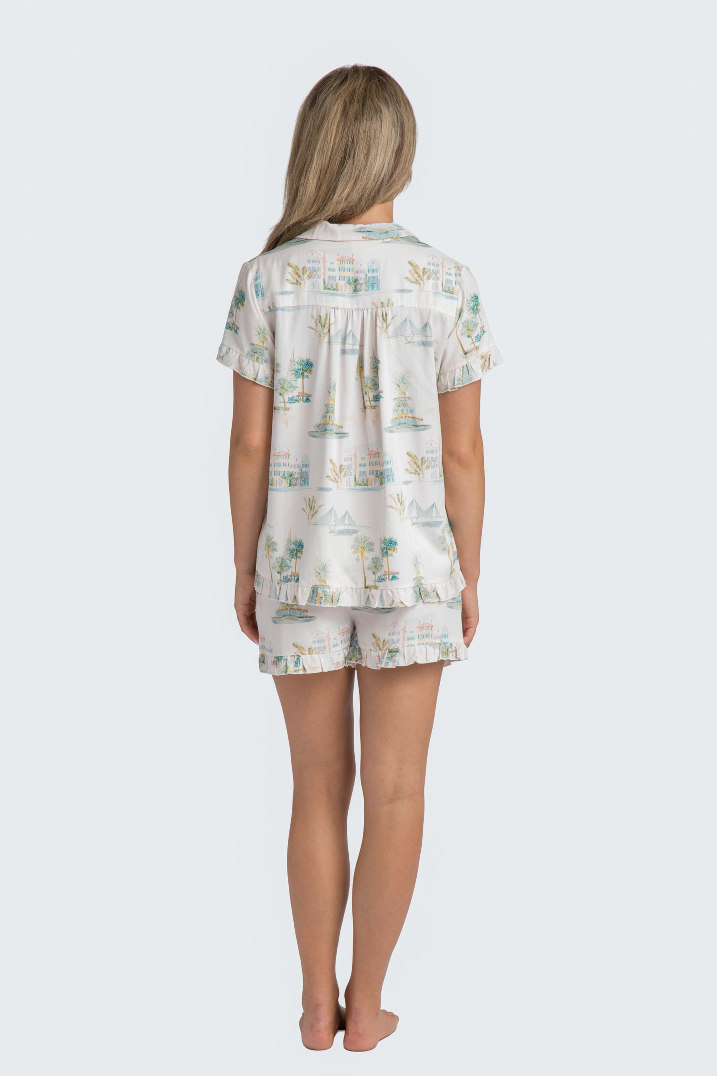 Charleston Watercolor Short Pajama Set