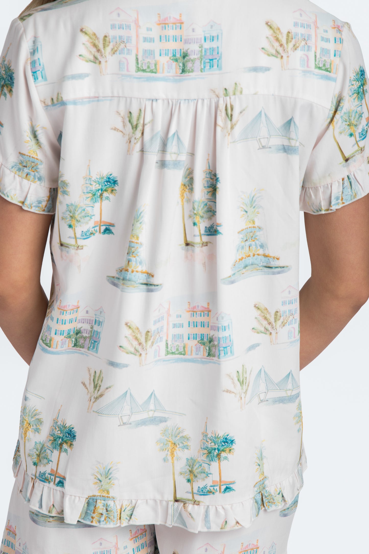 Charleston Watercolor Short Pajama Set