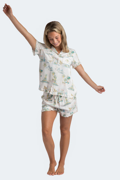 Charleston Watercolor Short Pajama Set