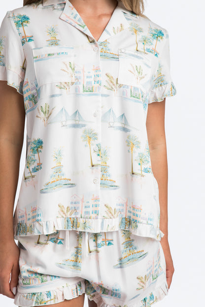 Charleston Watercolor Short Pajama Set
