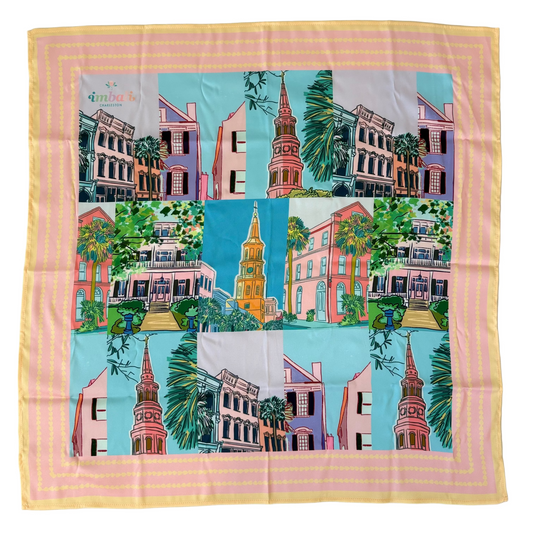 Charleston Pop Scarf 25x25" - Bright Artist Collaboration | Imbali Charleston