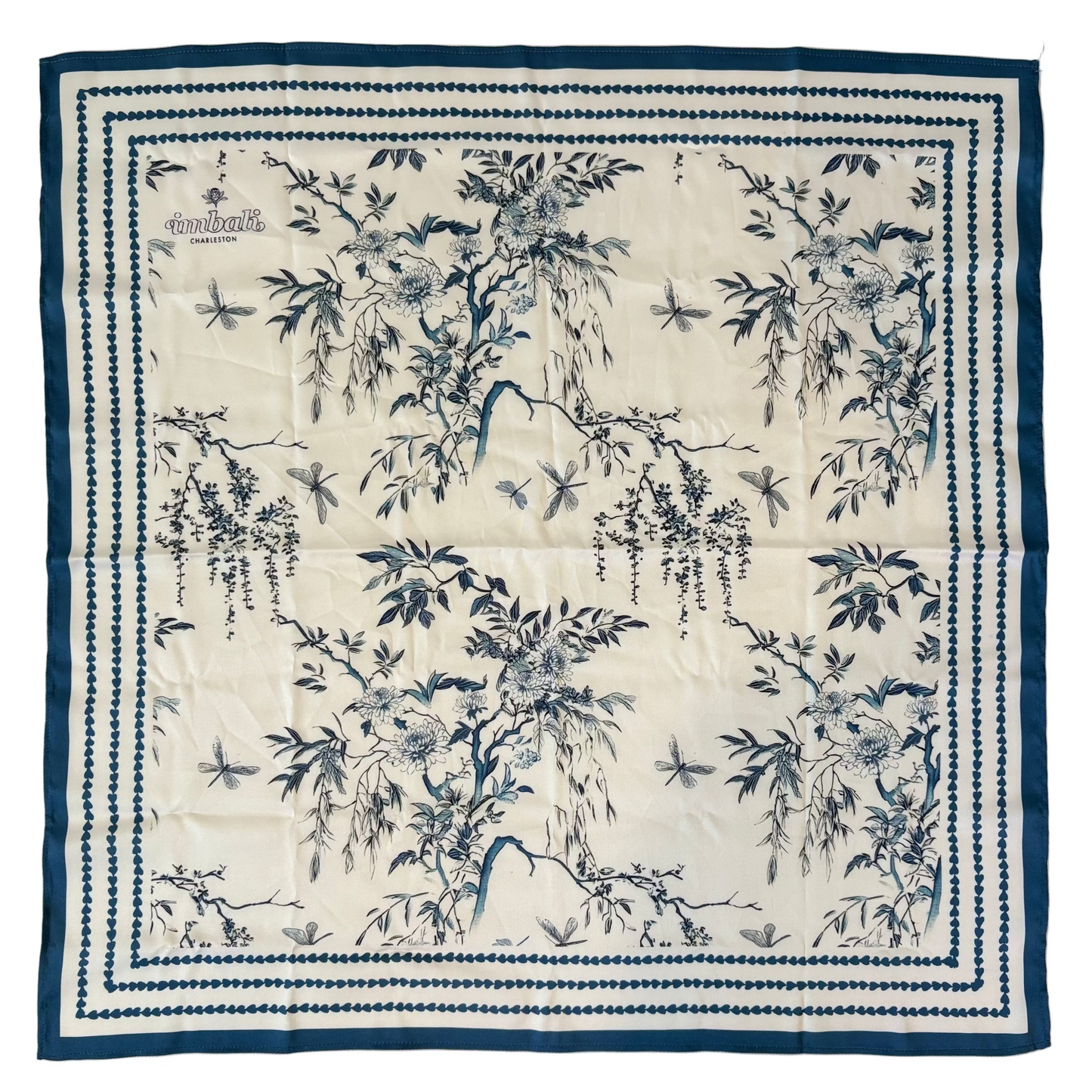 Dragonfly Dream Scarf 25x25" - Lowcountry Nature Print | Imbali Charleston