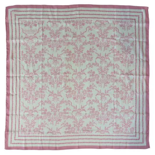 English Toile Pink Scarf 25x25" - Rijks Museum Collaboration | Imbali Charleston